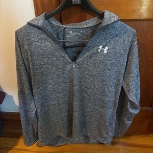 LG Blue Heather Quarter-Zip Pullover